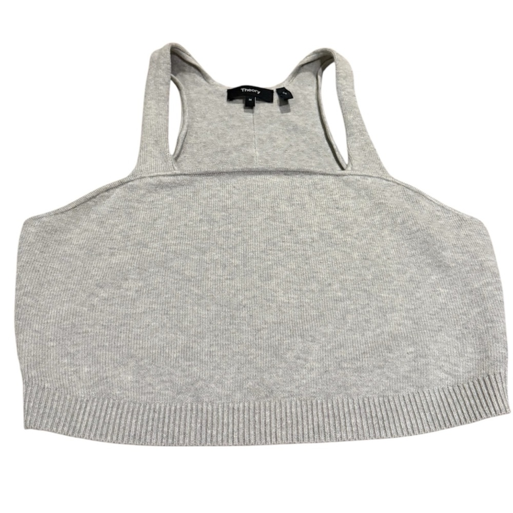 Theory Light Gray Sleeveless Top